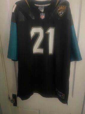 NFL Jacksonville Jaguars Black Teal #21 Football Jersey